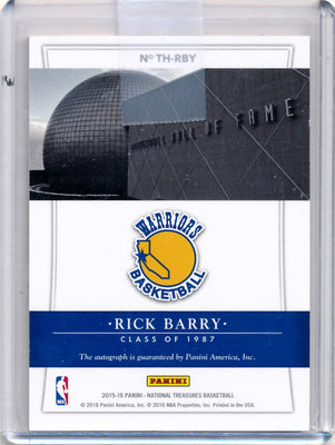 Panini 2015-2016 National Treasures  Treasures Of The Hall #TH-RBY Rick Barry 1/10