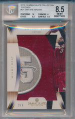 Panini 2012-2013 Immaculate Collection Patches #IP-DY Dwyane Wade 2/6 / BGS Grade 8.5