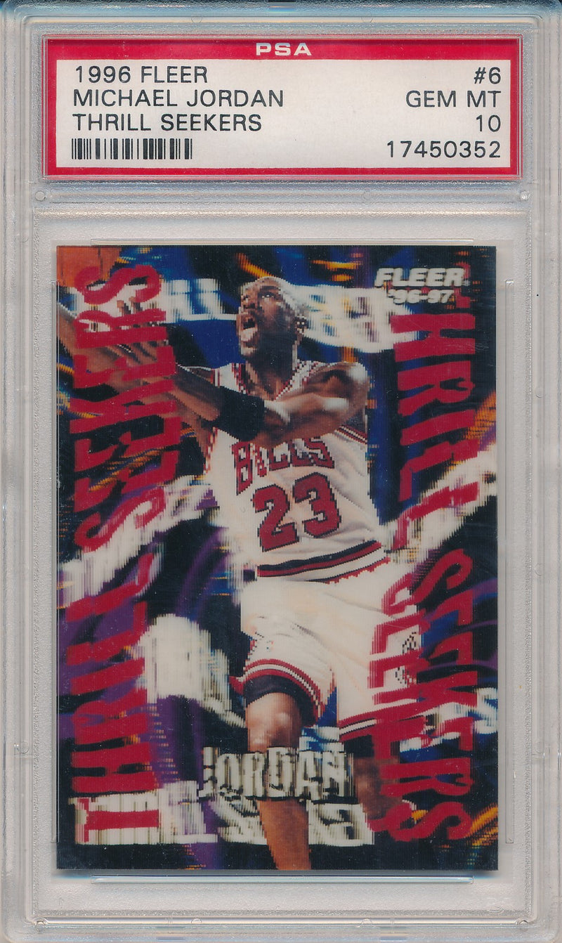 Fleer 1996-1997 Basketball Thrill Seekers #6/15 Michael Jordan  / PSA Grade 10