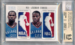 Panini 2012-2013 National Treasures NBA Logoman Combos #1 Kevin Durant / Russel Westbrook 2/2 / BGS Grade 9.5