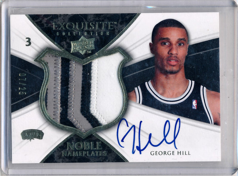 Upper Deck 2008-2009 Exquisite Collection Noble Nameplates #NAGH George Hill 7/25