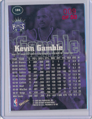 SkyBox 1997-1998 Premium Star Rubies #184 Kevin Gamble 9/50