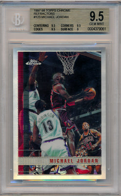 Topps 1997-1998 Chrome Refractors #123 Michael Jordan  / BGS Grade 9.5