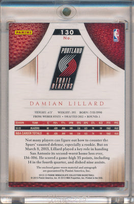 Panini 2012-2013 Immaculate Collection Rookie Card #130 Damian Lillard 5/99