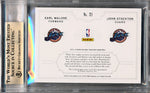 Panini 2012-2013 National Treasures NBA Logoman Combos #21 Karl Malone / John Stockton 2/2 / BGS Grade 9.5