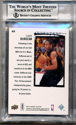 Upper Deck 2009-2010 Exquisite Collection Rookie Parallel #65 DeMar Derozan 10/10 / BGS Grade 8.5 / Auto Grade None