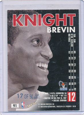 SkyBox 1998-99 Premium Star Rubies #91 Brevin Knight 17/50