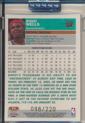 Topps  2003-2004 Chrome  X-Fractor #71 Bonzi Wells 98/220