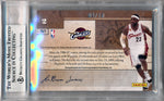 Panini 2009-2010 National Treasures Biography Materials Prime #2 Lebron James 2/10 / BGS Grade 9