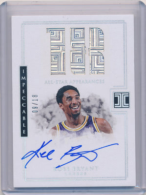 Panini 2017-2018 Impeccable All Star Appearances #IASKBR Kobe Bryant 9/18