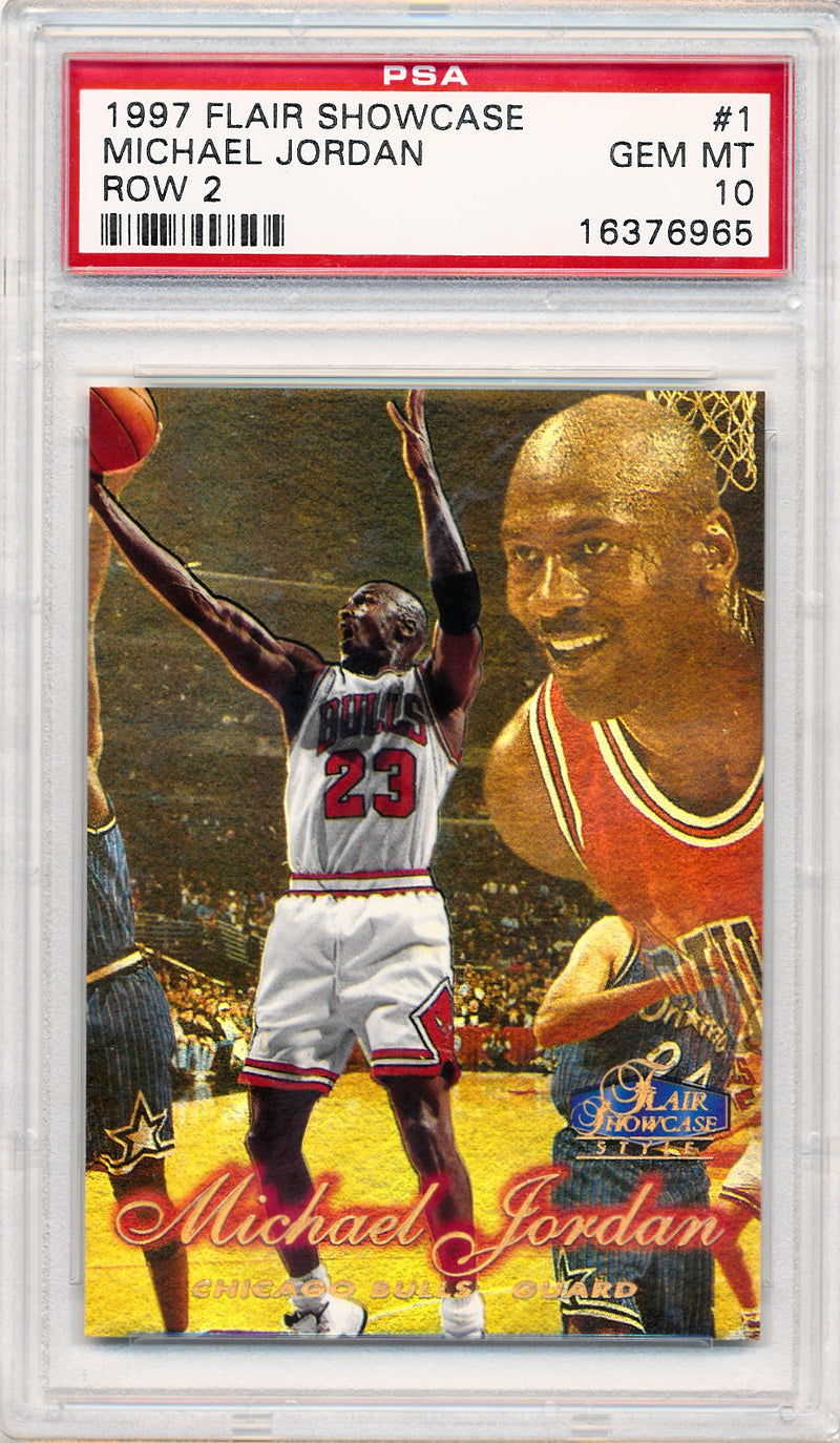 Fleer 1997-1998 Flair Showcase Row 2 #1 Michael Jordan  / PSA Grade 10