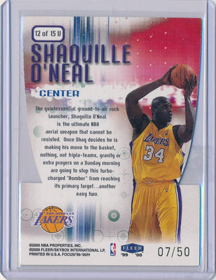 Fleer 1999-2000 Focus Soar Subjects #12/15U Shaquille O'neal 7/50