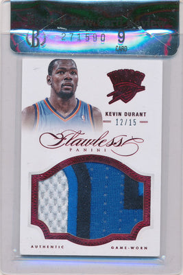 Panini 2012-2013 Flawless Authentic Game Worn Jersey #38 Kevin Durant 12/15