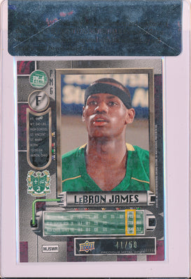 Upper Deck 2011-12 Fleer Retro Precious Metal Gems BLUE #PM-4 Lebron James 41/50 / BGS Grade 8.5