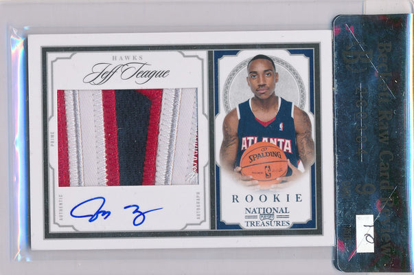 Panini 2009-2010 National Treasures Century Silver #218 Jeff Teague 46/99 / Auto Grade 10