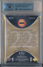 Upper Deck 2007-2008 Exquisite Collection Exquisite Number Pieces #EN-CD Clyde Drexler 21/22 / BGS Grade 8.5 / Auto Grade 10