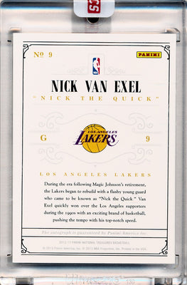 Panini 2012-2013 National Treasures Notable Nicknames  #9 Nick Van Exel 1/99