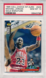 Upper Deck 1994-1995 Collectors Choice Gold Signature #402 Michael Jordan  / PSA Grade 10