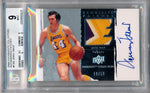 Upper Deck 2009-2010 Exquisite Collection Autographs Patches #PJW Jerry West 19/50 / BGS Grade 9 / Auto Grade 10