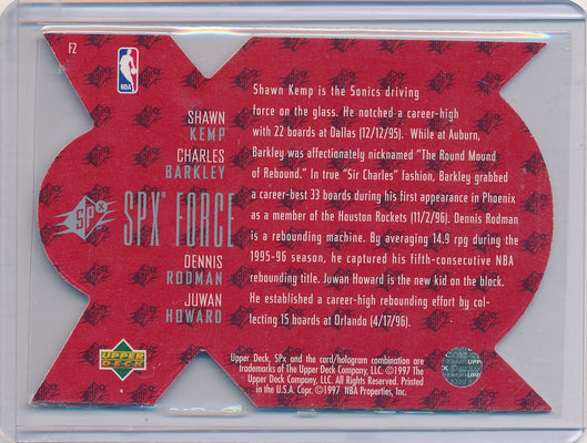 Upper Deck 1996-1997 SPx SPx Force #F2 Dennis Rodman/Shawn Kemp/Juwan Howard/Charles Barkley