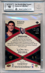 Upper Deck 2008-2009 Exquisite Collection Rookie Parallel #64 Brook Lopez 11/11 / BGS Grade 9 / Auto Grade 10