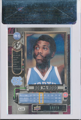 Upper Deck 2011-12 Fleer Retro Precious Metal Gems GREEN #PM-15 Bob MCadoo 10/10 / BGS Grade 9