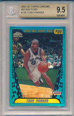 Panini 2012-2013 Prefered Slihouettes Prime #208 Tony Parker 5/25 / BGS Grade 9 / Auto Grade 10