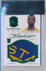 Panini 2012-2013 Flawless Emerald Jumbo Patches #1 Harrison Barnes 2/5 / BGS Grade 8.5