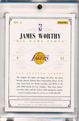 Panini 2012-2013 National Treasures  Notable Nicknames  #42 James Worthy 23/49