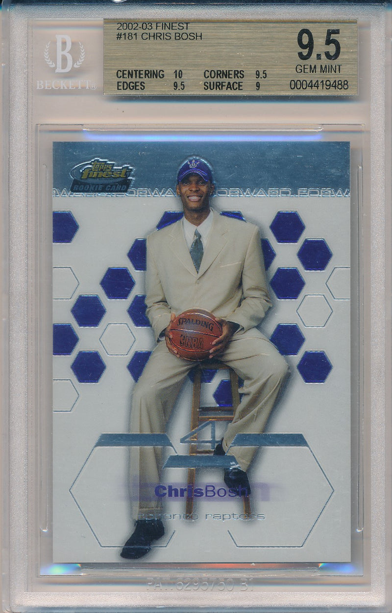 Topps 2002-2003 Finest RC #181 Chris Bosh  / BGS Grade 9.5