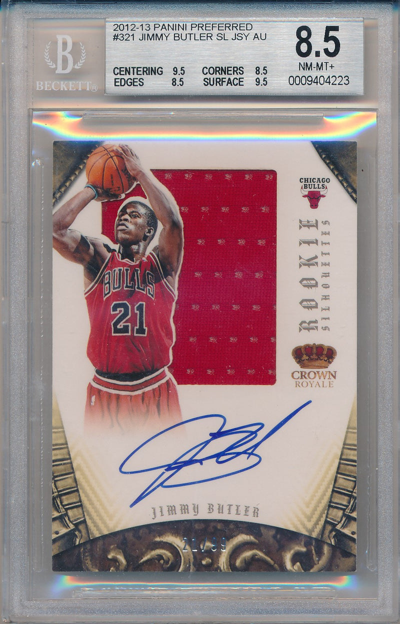 Panini 2012-2013 Prefered Rookie Silhouettes #321 Jimmy Butler 21/99 / BGS Grade 8.5 / Auto Grade 10