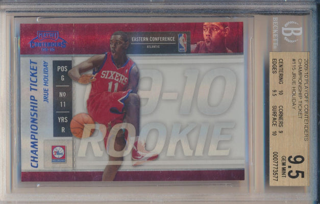 Panini  2009-2010 Playoff Contenders Campionship Ticket #115 Jrue Holiday 1/1 / BGS Grade 9.5