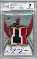 Upper Deck 2009-2010 Exquisite Collection Limited Logos #LMI Michael Jordan 8/10 / BGS Grade 9 / Auto Grade 10