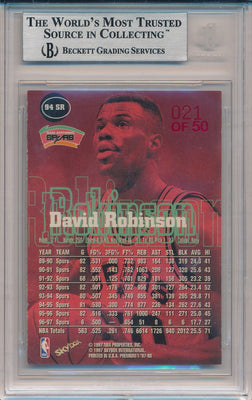 SkyBox 1997-1998 Premium Star Rubies #94SR David Robinson 21/50 / BGS Grade 8.5