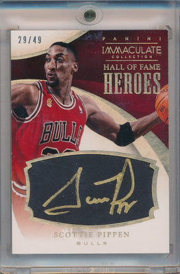 Panini 2013-2014 Immaculate Collection Hall Of Fame Heroes #20 Scottie Pippen 29/49