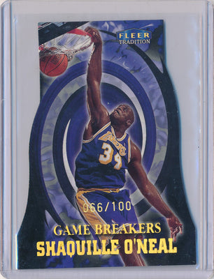 Fleer 1999-2000 Tradition Game Breakers #12/15GB Shaquille O'neal 66/100