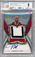 Upper Deck 2009-2010 Exquisite Collection Limited Logos #LVC Vince Carter 13/25 / BGS Grade 9 / Auto Grade 10