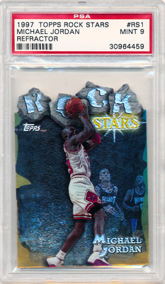 Topps 1997 Rock Stars Refractor #RS1 Michael Jordan  / PSA Grade 9