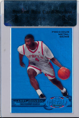 Upper Deck 2011-12 Fleer Retro Precious Metal Gems BLUE #PM-31 Larry Johnson 14/50 / BGS Grade 8.5