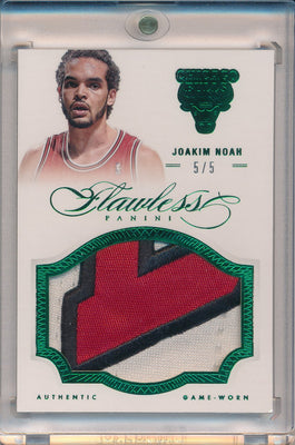 Panini 2012-2013 Flawless Emerald Jumbo Patches #47 Joakim Noah 5/5