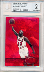 Skybox 1997-1998 Metal Universe Championship Precious Metal Gems Red #23 Michael Jordan 57/100 / BGS Grade 9