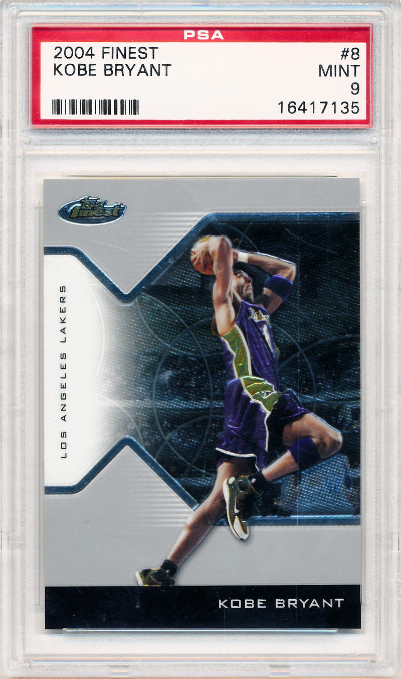 Topps 2004 Finest  #9 Kobe Bryant  / PSA Grade 9