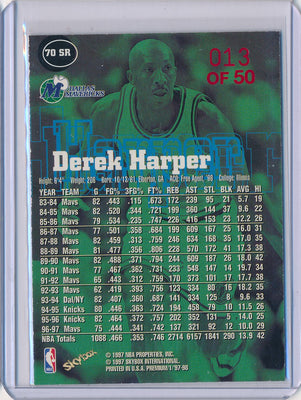 SkyBox 1997-1998 Premium Star Rubies #70SR Derek Harper 13/50