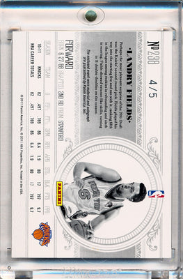 Panini 2010-2011 National Treasures Century Platinum #238 Landry Fields 4/5