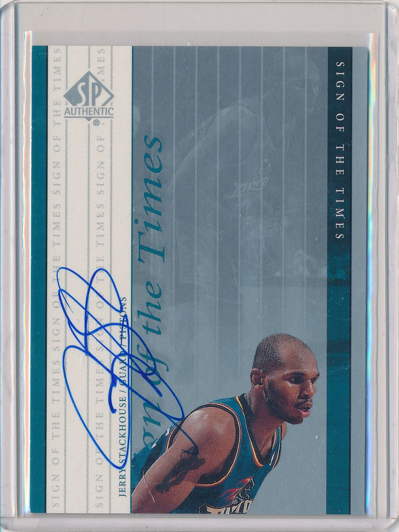 Upper Deck 1999-2000 SP Authentic Sign Of The Times #JS Jerry Stackhouse