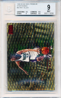 SkyBox 1998-99 Premium Star Rubies #92 Ray Allen 36/50 / BGS Grade 9