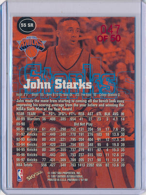 SkyBox 1997-1998 Premium Star Rubies #55SR John Starks 47/50