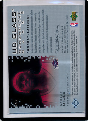 Upper Deck 2003-04 UD Glass Monumental Marks #DA-J Darius Miles