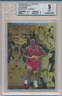 SkyBox 1997-1998 Metal Universe Hardware #5/15H Michael Jordan  / BGS Grade 9