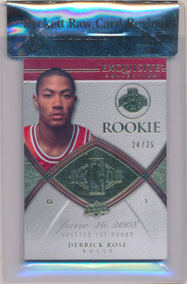 Upper Deck 2008-09 Exquisite Collection Gold RC #92 Derrick Rose 24/25 / BGS Grade 8.5